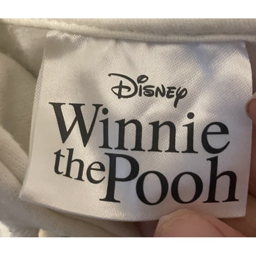 DISNEY Winnie the Pooh Women's Size M Ivory Christopher Robin Gives Party Hoodie - Picture 4 of 6